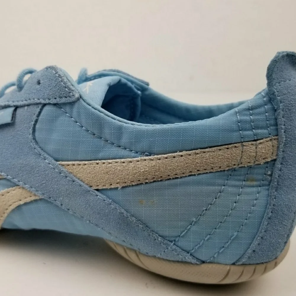 VTG Rbk Ballet Baby Blue Lace Ribbon Sneakers - Picture 5 of 11